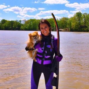 Ginger at the dock