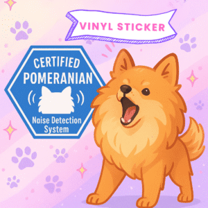 Pomeranian Noise Detection Sticker