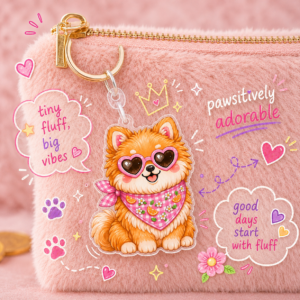 Pomeranian Keychain