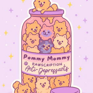 Pommy Mommy Pawscription Vinyl Sticker